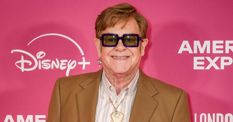 elton john wears necklace made of his old kneecap after health scares