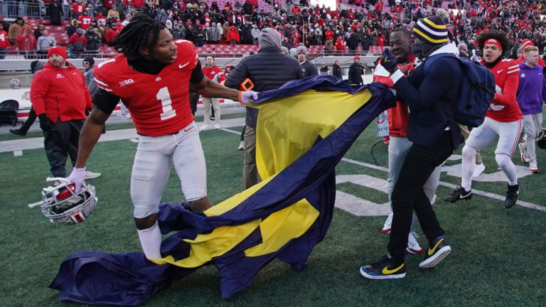 ohio state michigan flag fight g