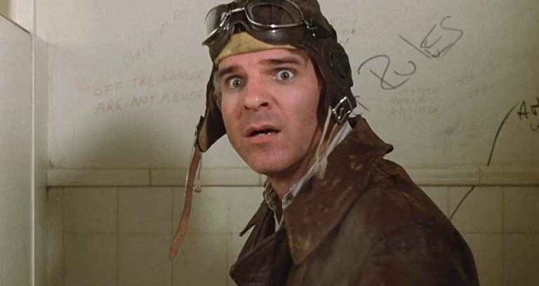 Steve Martin in a mens room in The Jerk